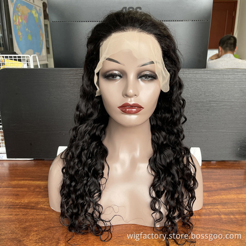 Wholesale Brazilian Virgin Curly Human Hair Lace Wig,Human Lace Front Hair Wig,Natural Wave Cuticle Aligned Hair Wig